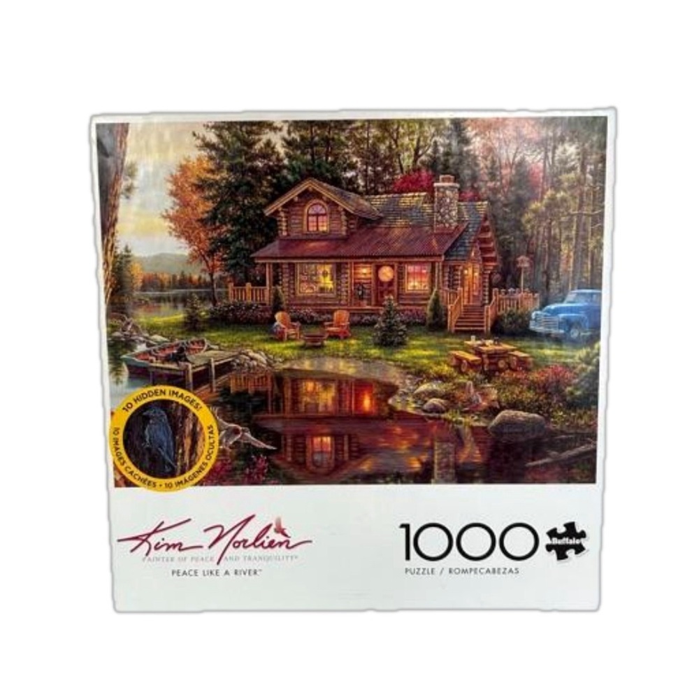1000 Puzzle Peace Like A River Hidden Images Preowned Complete